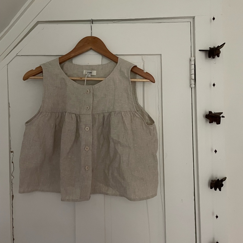 NWT Ozma of California Emmy Top in Oatmeal